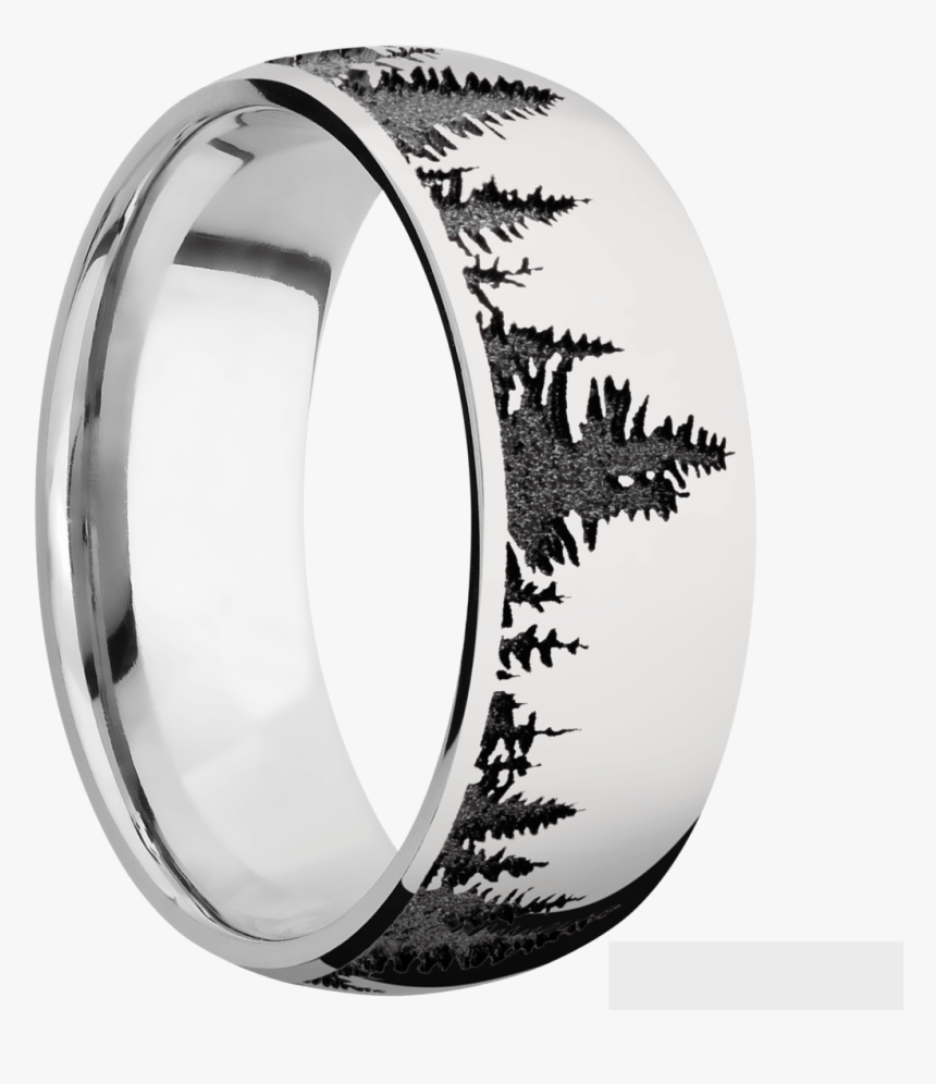Men"s Laser-carved Cobalt Tree Line Ring - Ring, HD Png Download, Free Download