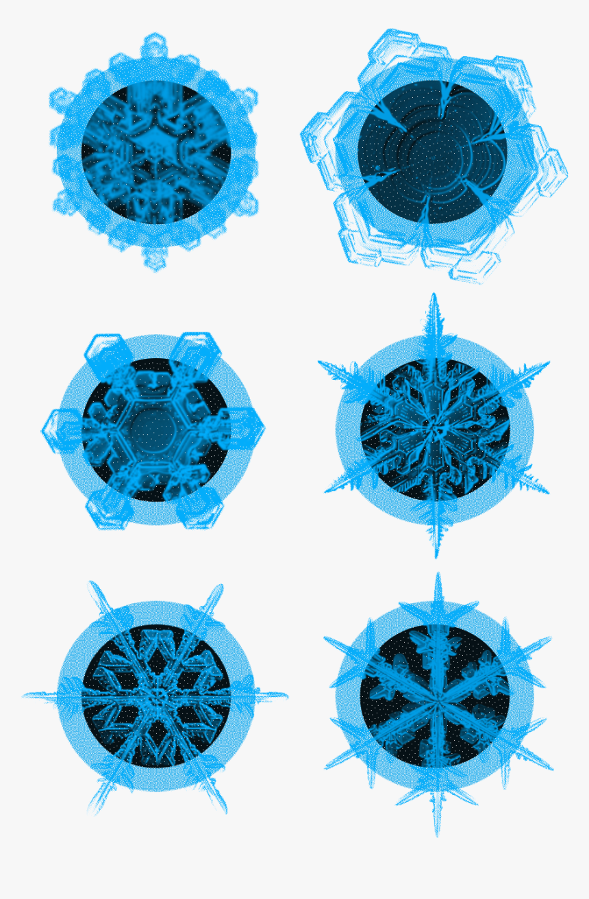 Cristal Azul Copo De Nieve Invierno Flor Hielo Png - Circle, Transparent Png, Free Download