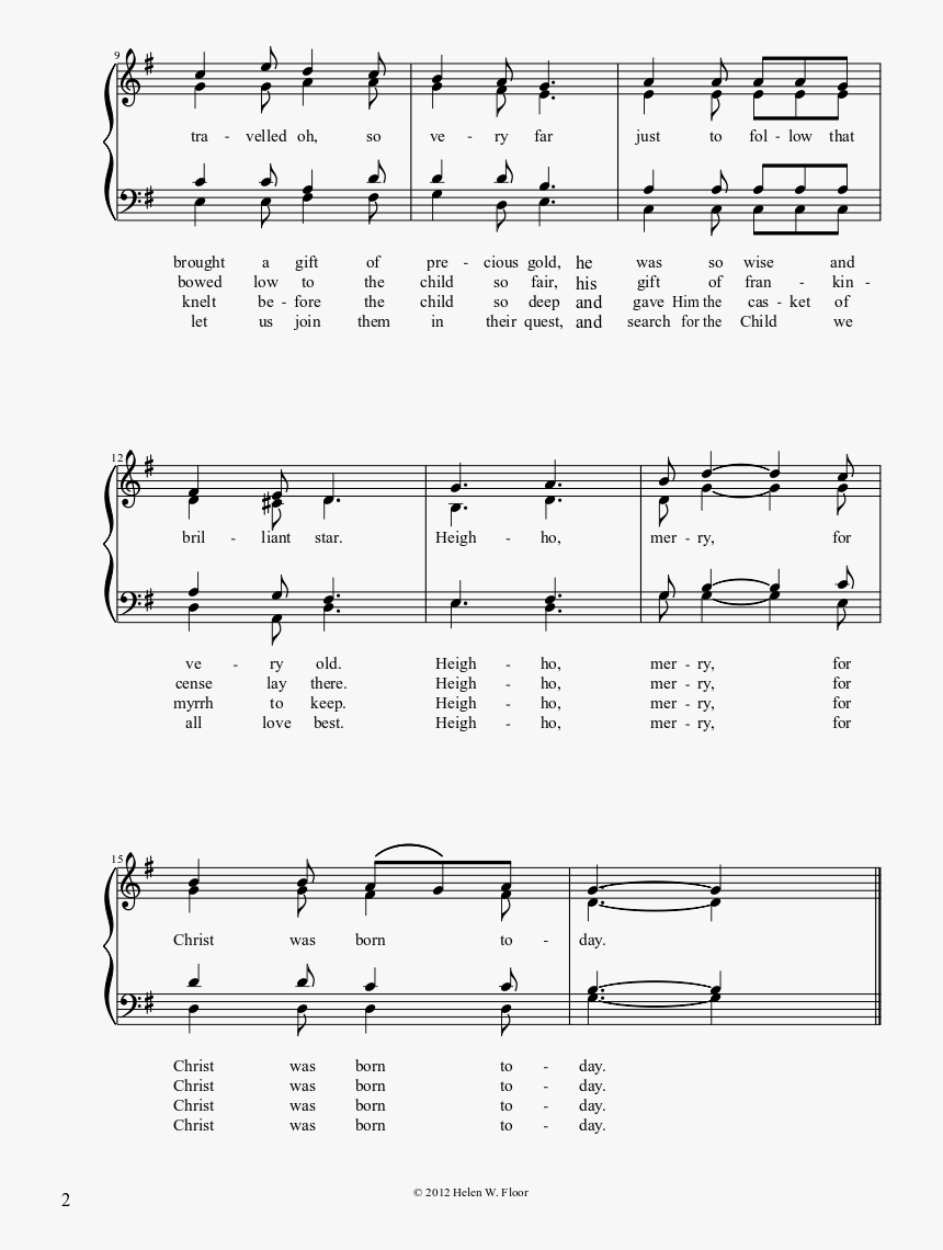 Transparent Three Wise Men Png - Sheet Music, Png Download, Free Download