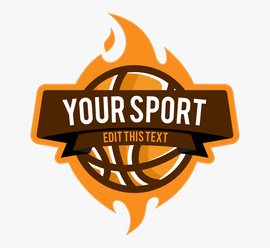 Custom Basketball Banner With Flames Sticker - Illustration, HD Png Download, Free Download