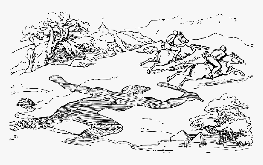 Head, Outline, People, Man, Shadow, Horse, Fantasy - Swords And Wizardry Art, HD Png Download, Free Download