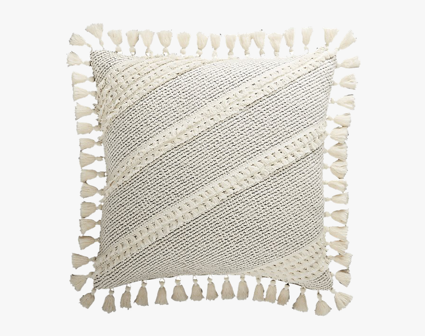 Liana White Tassel Pillow Cb2, HD Png Download, Free Download