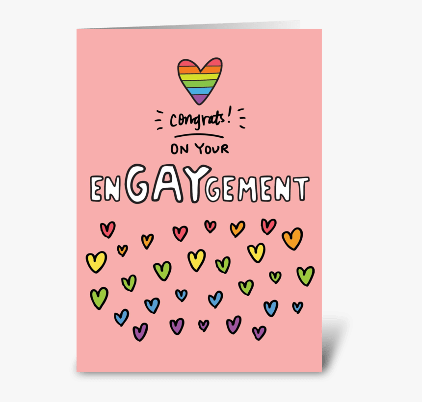 Engaygement Gay Engagement Card Greeting Card - Gay Engagement Card, HD Png Download, Free Download