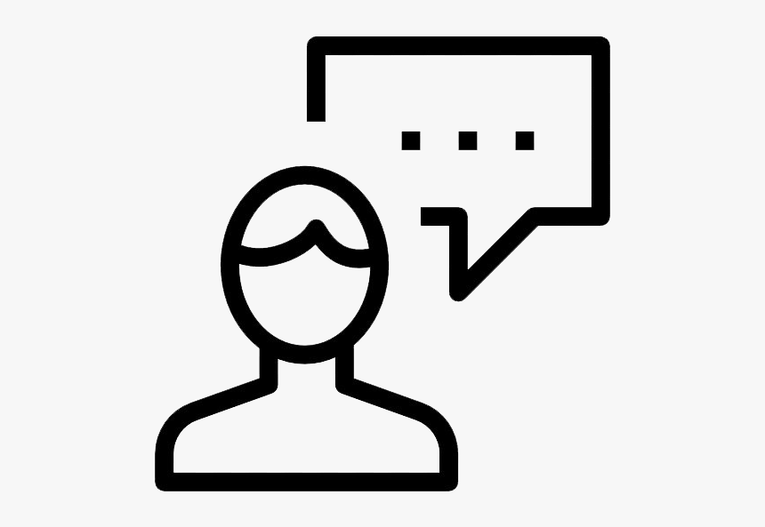 People Chat Transparent Background - Comments Icon Man, HD Png Download, Free Download