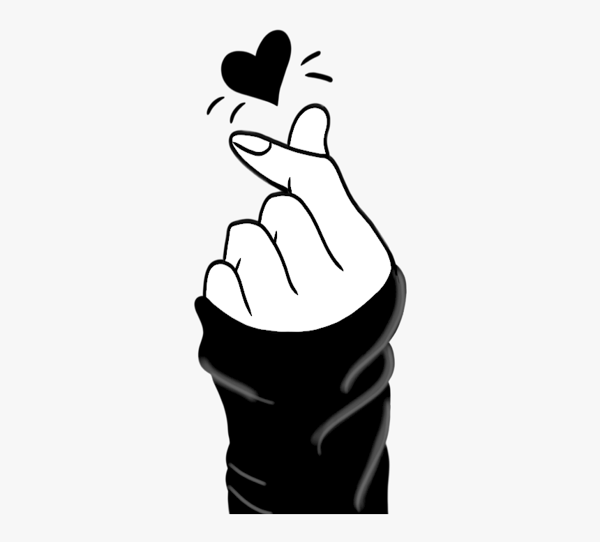 Korean Hand Heart Png, Transparent Png - kindpng