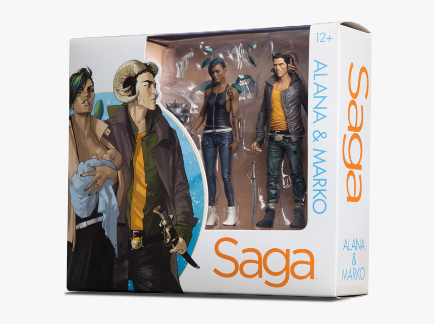 Saga Alana And Marko Action Figures 2-pack - Saga Comic Book Action Figures, HD Png Download, Free Download