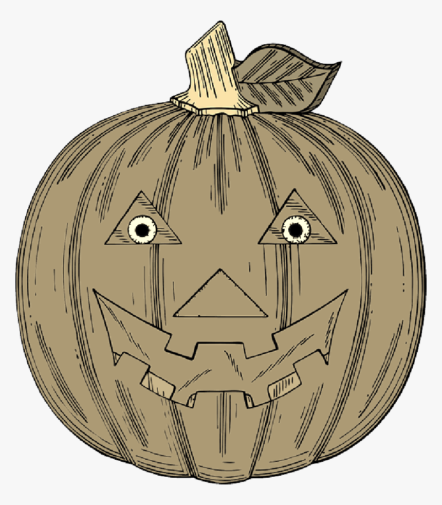 Food, Pumpkin, Faces, Face, Cartoon, Plant, Cute - Free Halloween Clip Art, HD Png Download, Free Download