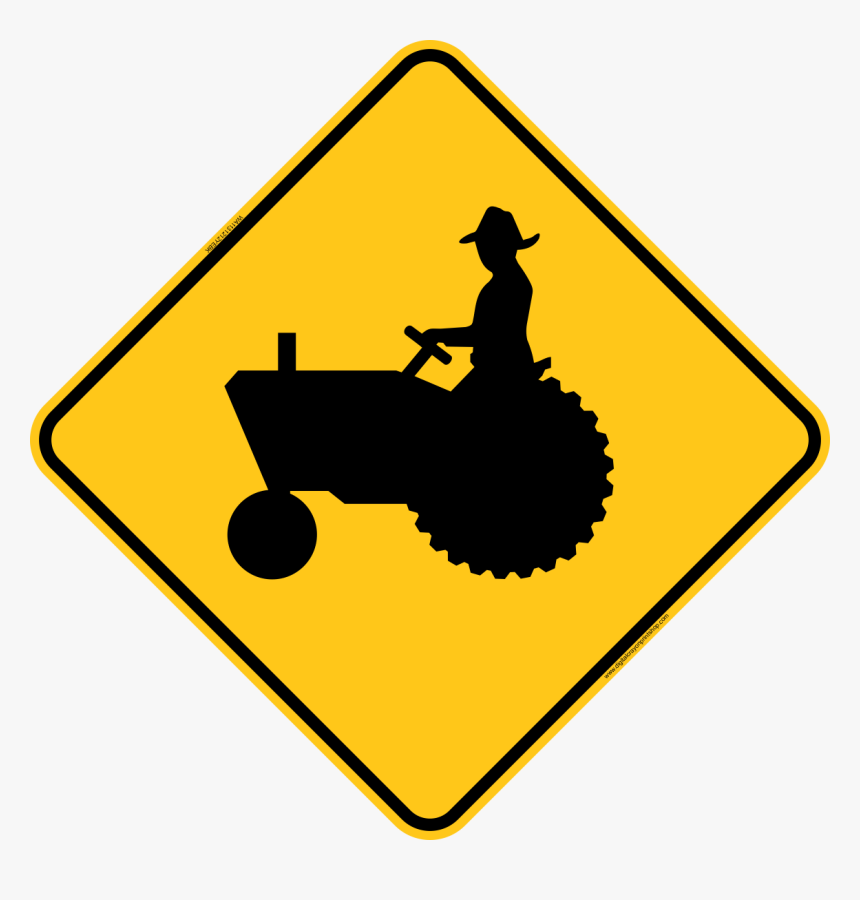 Transparent Railroad Crossing Sign Clipart - Tractor Road Sign, HD Png Download, Free Download