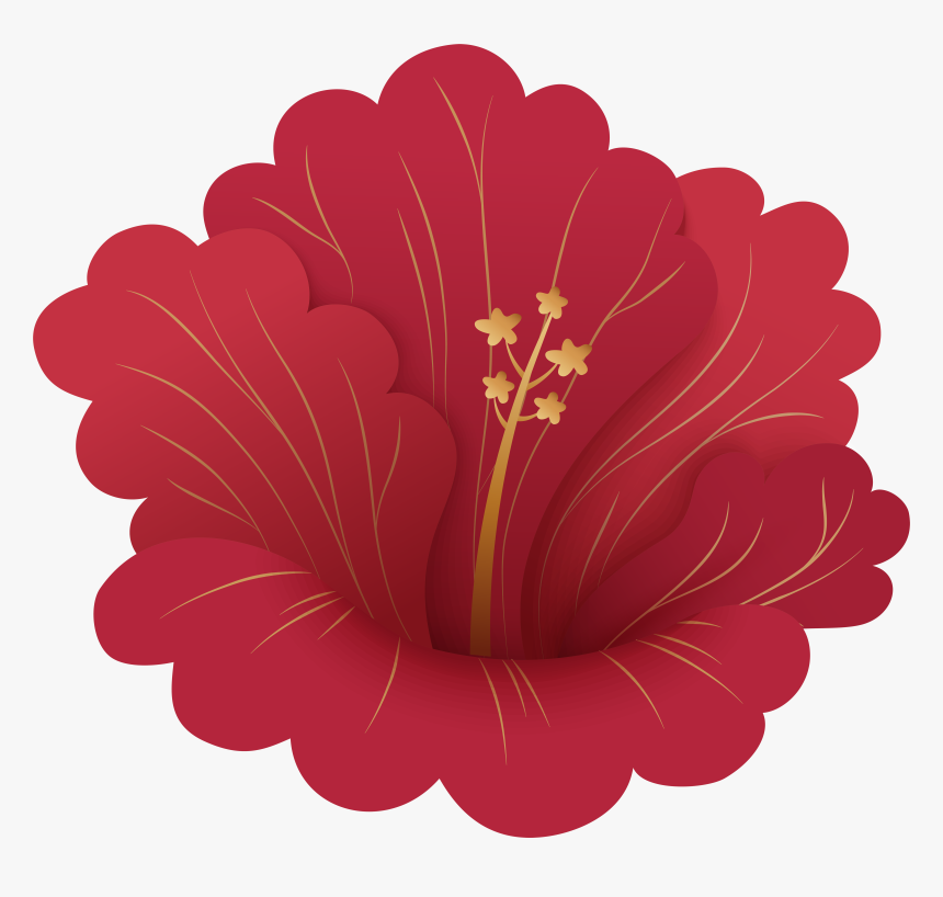 Chinese Flower Clipart Image Red Flower Png Clip Art, Transparent Png, Free Download