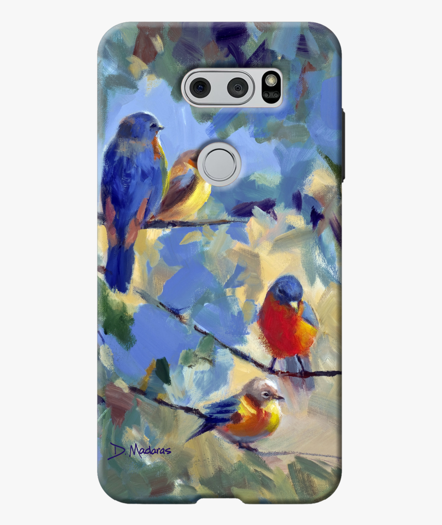 Five Birds Phone Case For Iphone Samsung Google Or - Scene Art Many Birds Together, HD Png Download, Free Download