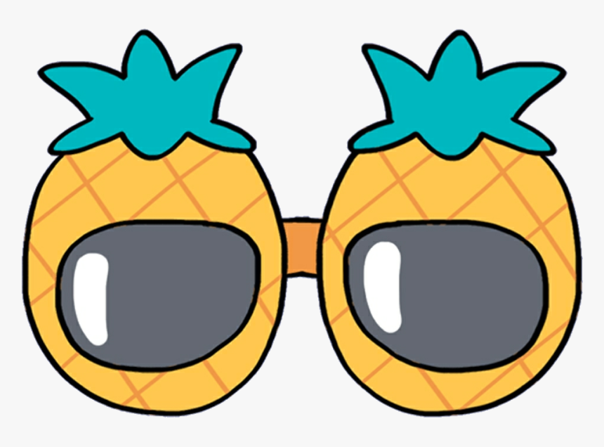 #pineapple #glasses #sunglasses #mochi #kawaii #cute - Sun Glasses Kawaii Png, Transparent Png, Free Download