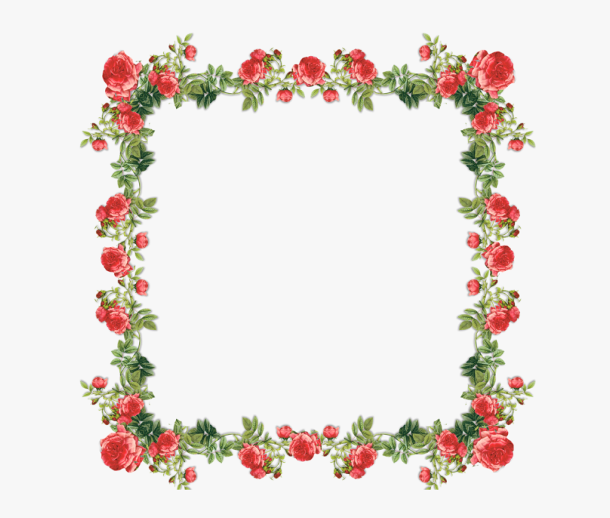 Transparent Chinese Border Png - Flower Garland On Photo Frame, Png Downloa...