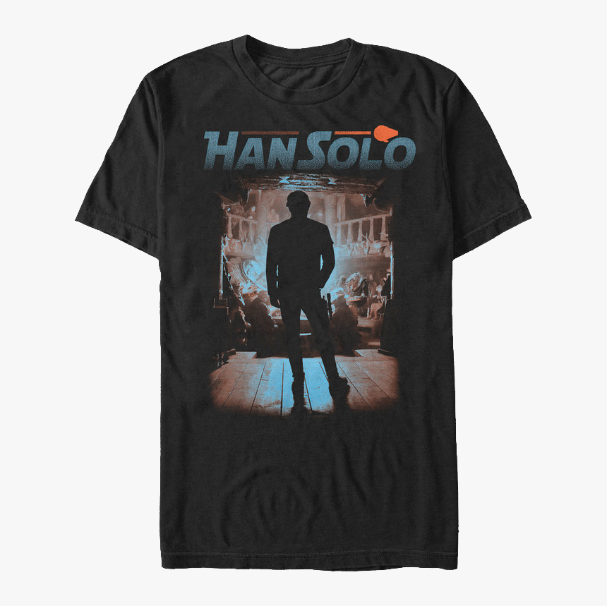 Silhouette Han Solo Star Wars T-shirt - T-shirt, HD Png Download, Free Download