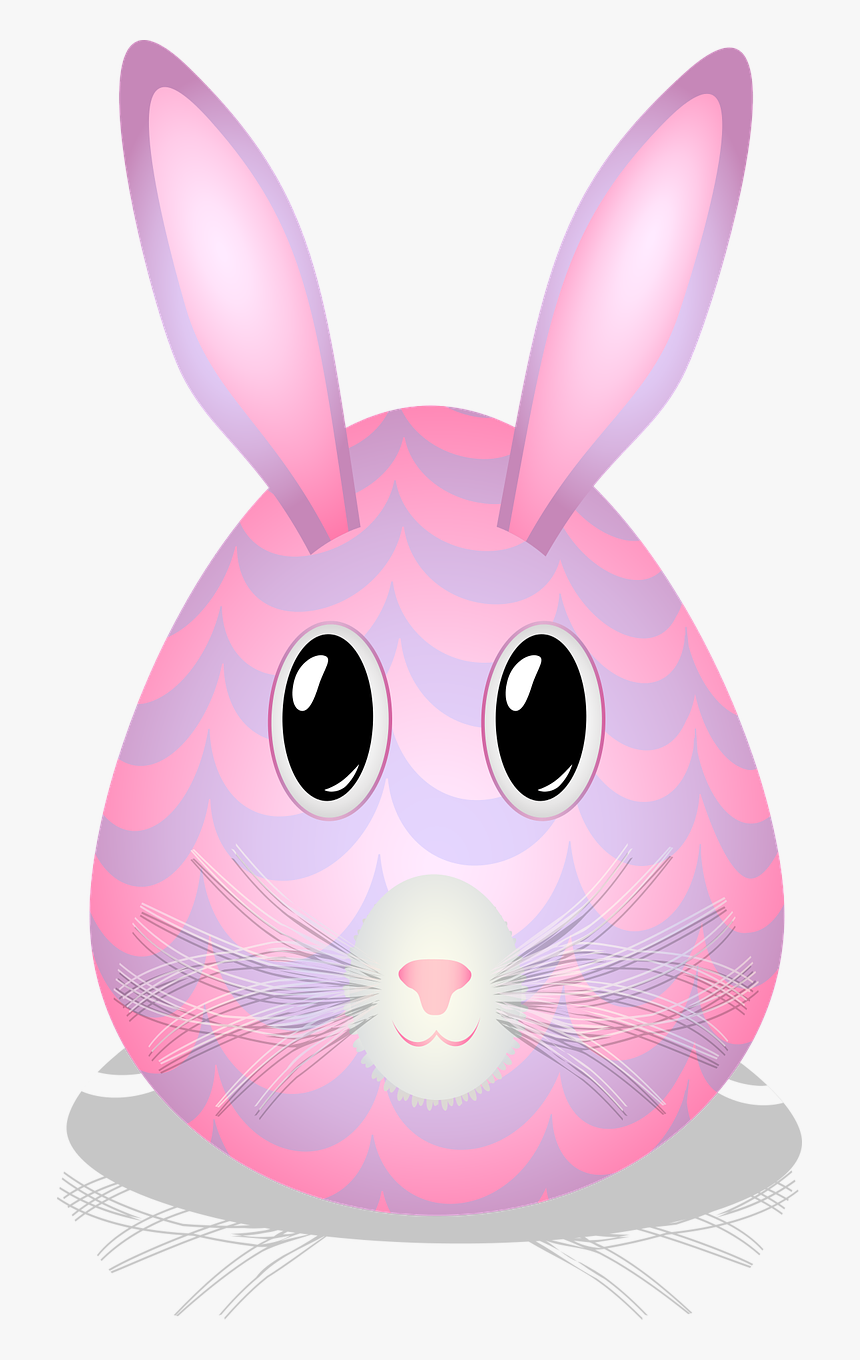 Graphic Easter Egg Bunny Free Photo - Domestic Rabbit, HD Png Download, Free Download