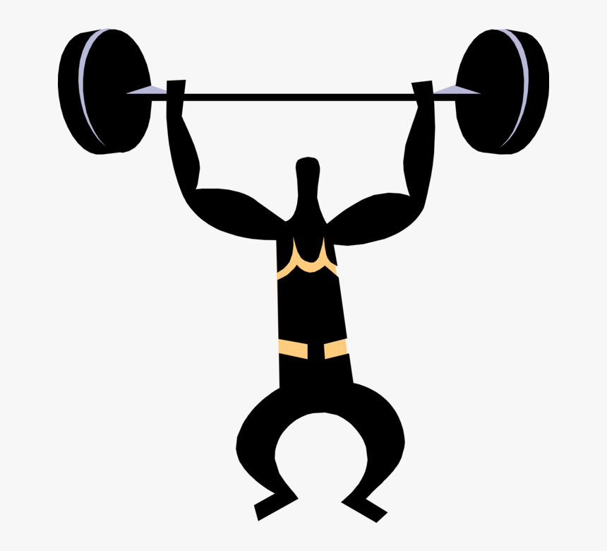 Athlete Vector Weightlifting - Barbell Potential Energy, HD Png Download, Free Download