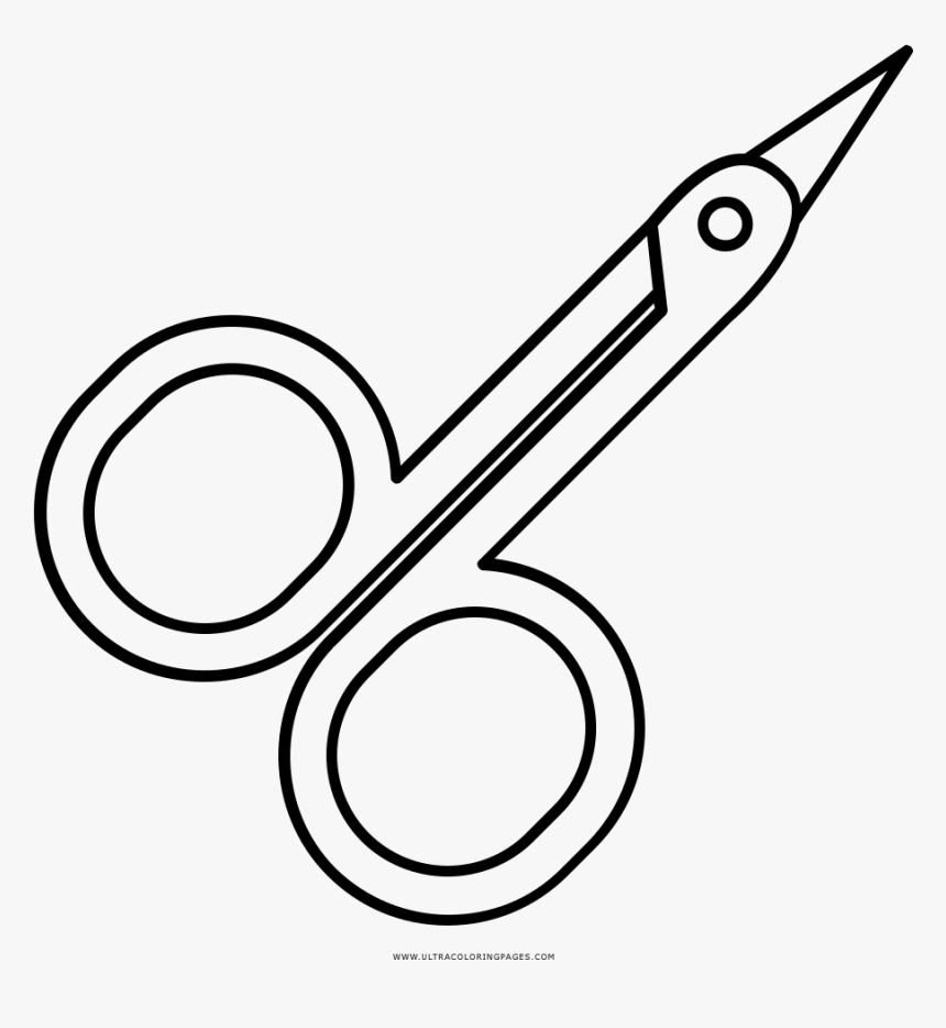 Eyebrow Scissors Coloring Page - Desenho Tesoura Para Sobrancelha, HD Png Download, Free Download