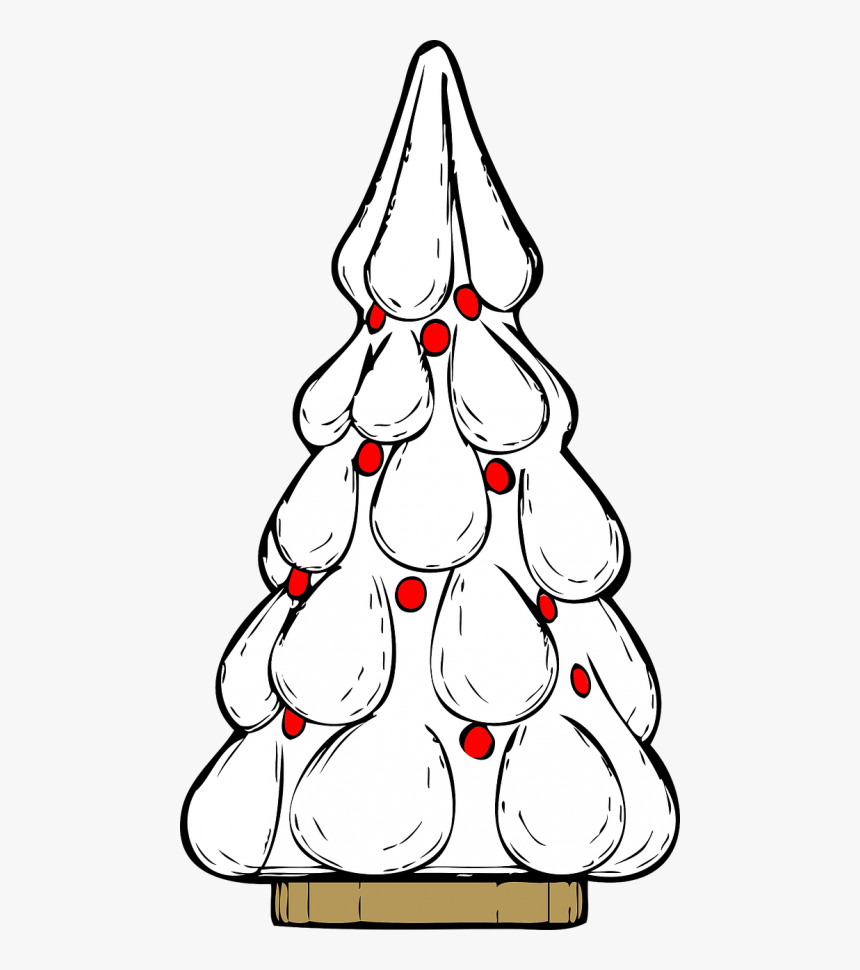 Christmas Tree Decorated - Clipart Christmas Tree Snow Covered, HD Png Download, Free Download