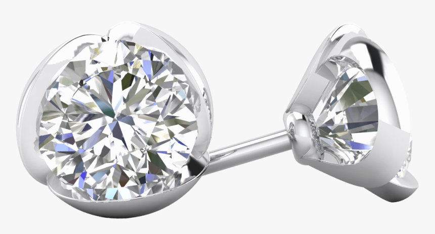 Daily Deal 1 Carat Diamond Stud 18k White Gold Earrings - Earrings, HD Png Download, Free Download