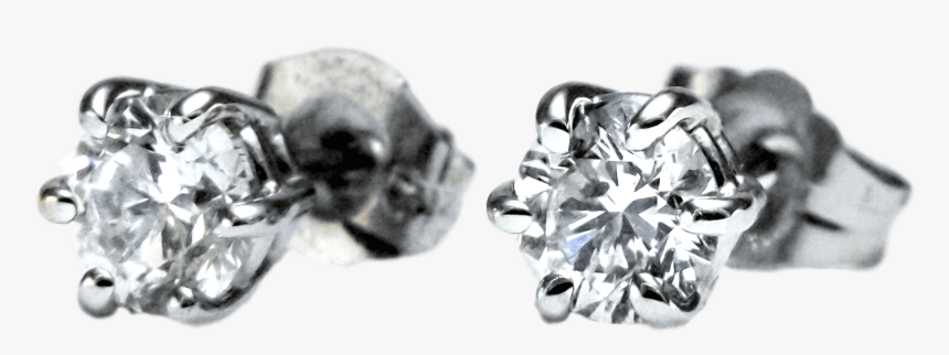 14k White Gold - Earrings, HD Png Download, Free Download