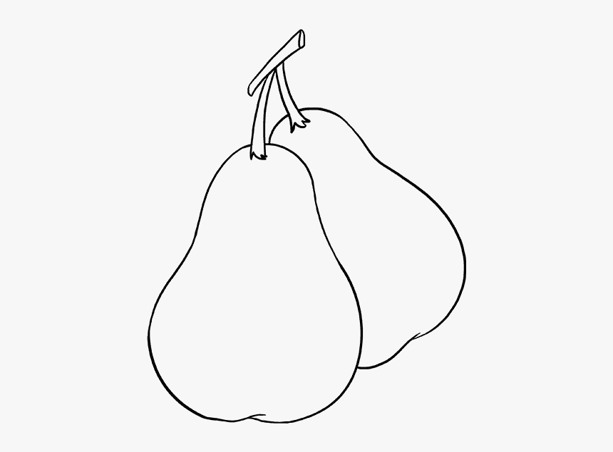 How To Draw Pears - Line Art, HD Png Download, Free Download