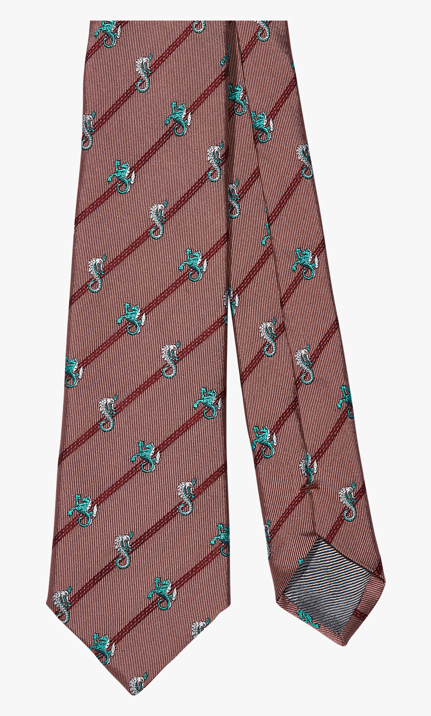 Pink Tie With Sea Horse Pattern - Pattern, HD Png Download, Free Download