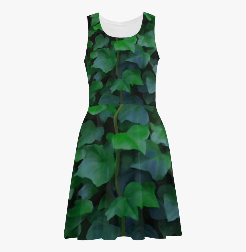 Vines, Climbing Plant On Black Sundress, HD Png Download, Free Download