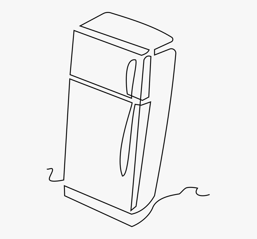 Fridge Clipart Black And White Png, Transparent Png, Free Download