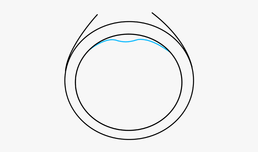 How To Draw A Diamond Ring - Drawing Diamond On A Ring, HD Png Download, Free Download