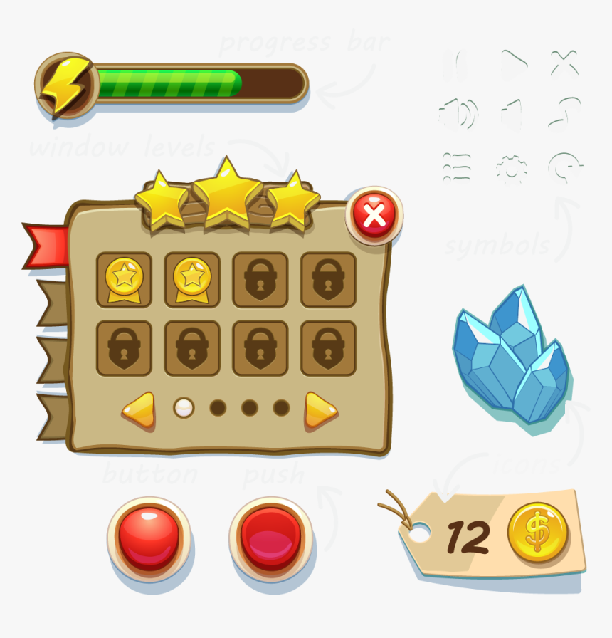 Buttons Game Png - Ui Game Png, Transparent Png, Free Download