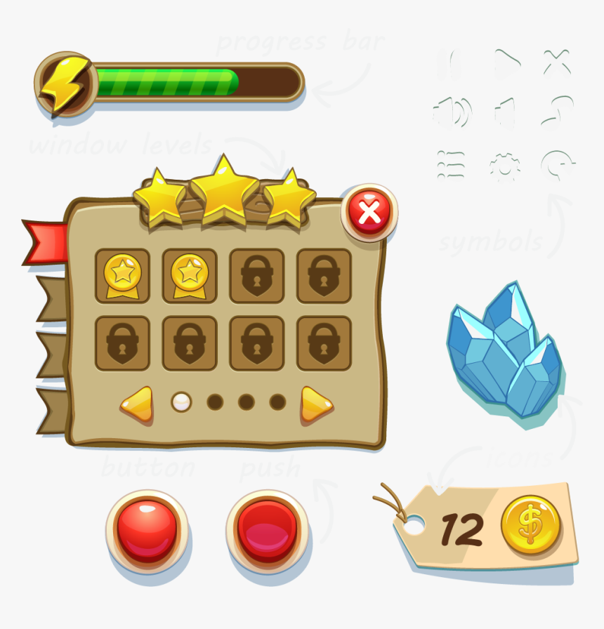 Buttons Game Png Ui Game Png Transparent Png Kindpng