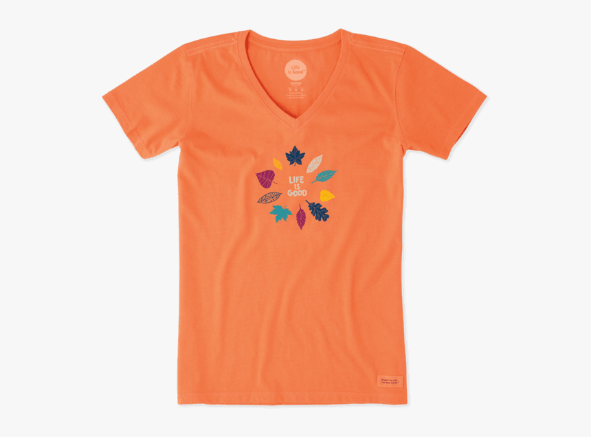 Women"s Leaf Circle Crusher Vee - Active Shirt, HD Png Download, Free Download