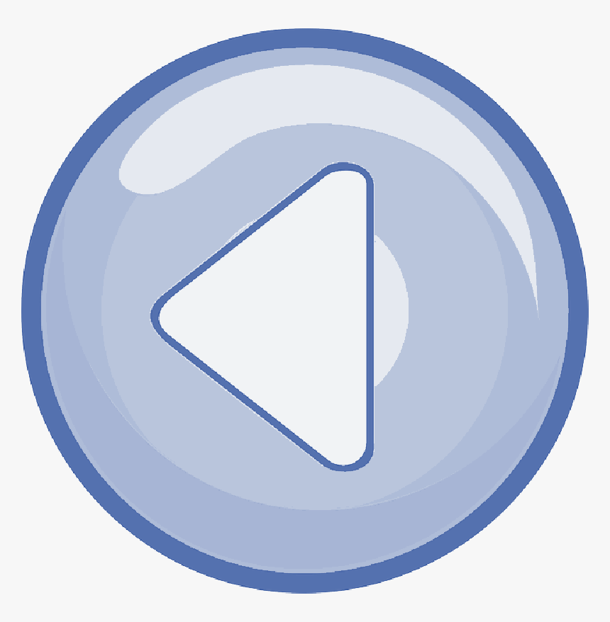 Computer, Left, Blue, Arrow, Button, Round, Buttons - Icon, HD Png Download, Free Download