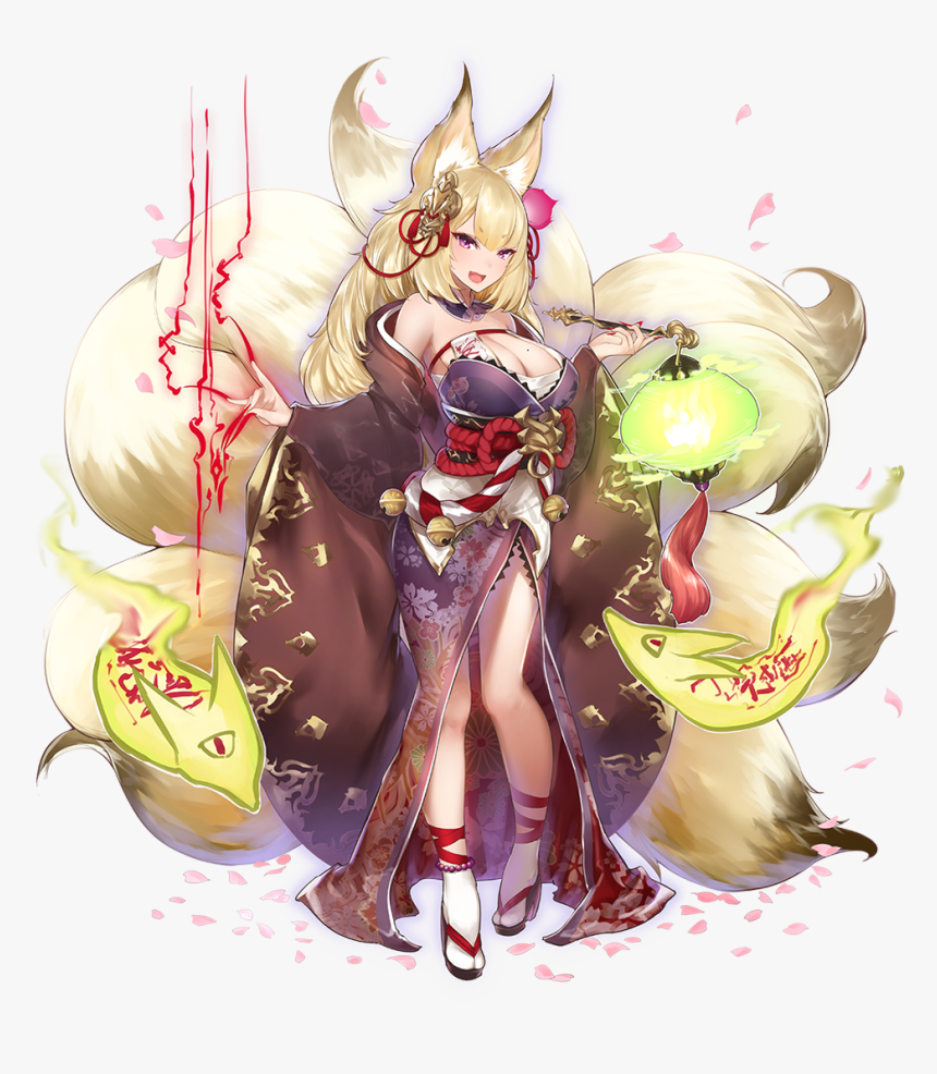 Nine Tailed Fox Girl Anime, HD Png Download, Free Download