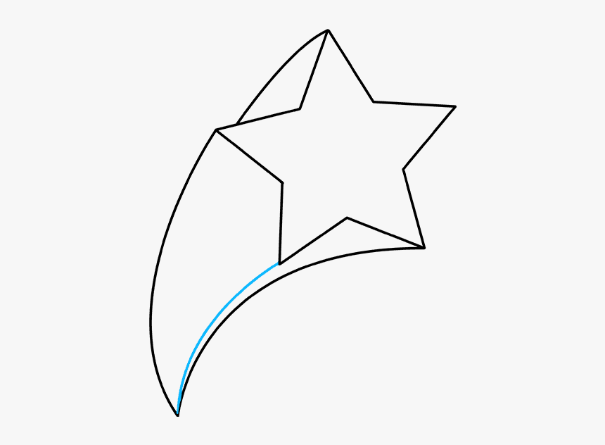 How To Draw Shooting Star - Line Art, HD Png Download, Free Download