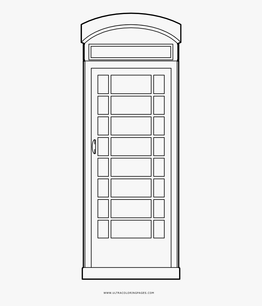 Phone Booth Coloring Page - Furniture, HD Png Download, Free Download