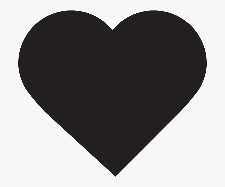 Black Heart Silhouette Png, Transparent Png, Free Download