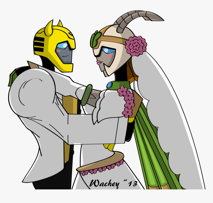 Bumblebee And Jadebutterfly Wedding Commission By Wachey - Cartoon, HD Png Download, Free Download