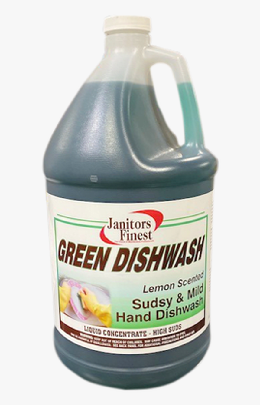 Janitors Finest® Green Lemon Scented Dish Wash - Bottle, HD Png Download, Free Download