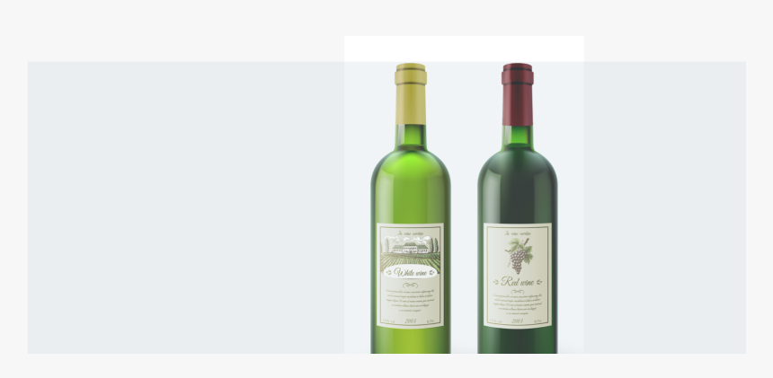 Green Bottle Wine Label, HD Png Download, Free Download