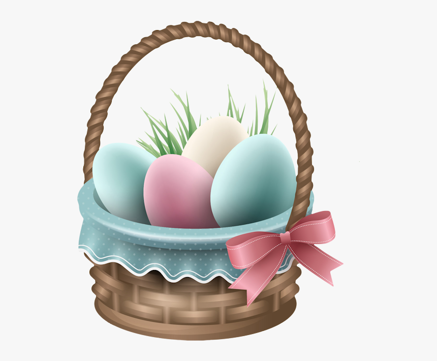 Easter Egg Basket Png , Png Download - Clipart Easter Basket Transparent Background, Png Download, Free Download