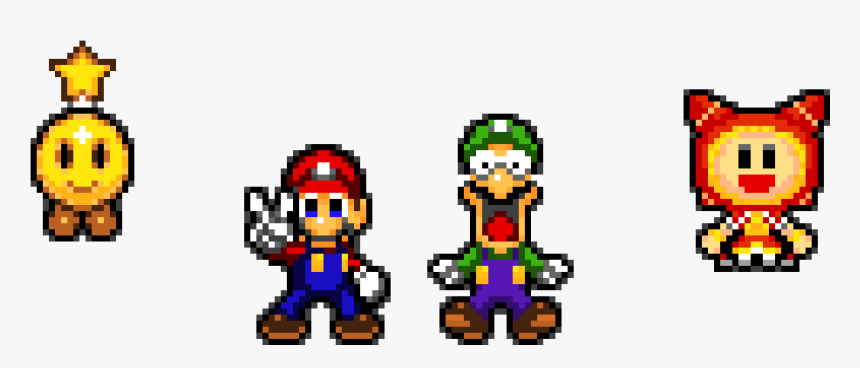 Mario And Luigi Dream Team Pixel Art, HD Png Download, Free Download