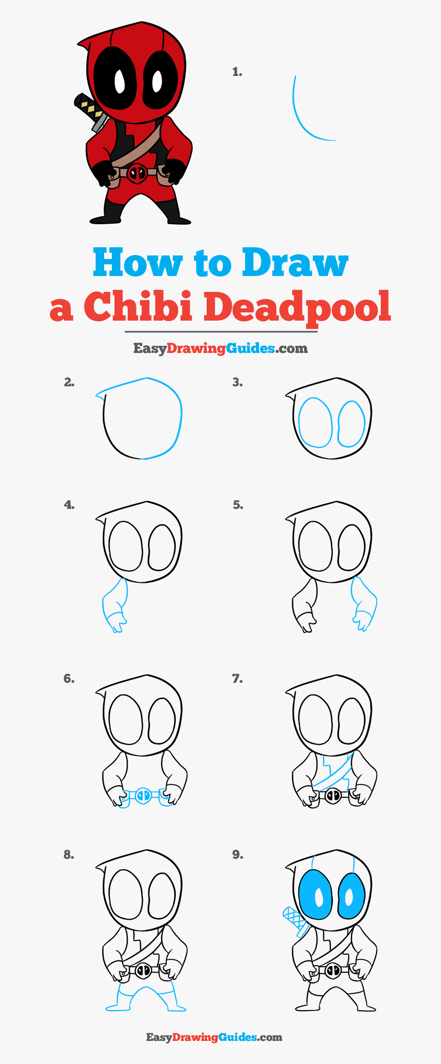 How To Draw Chibi Deadpool - Circle, HD Png Download, Free Download