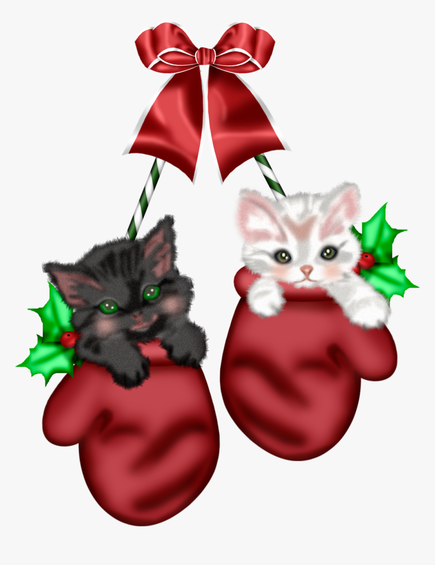 Mis Laminas Para Decoupage - Christmas Stocking Kitten Clipart, HD Png Download, Free Download