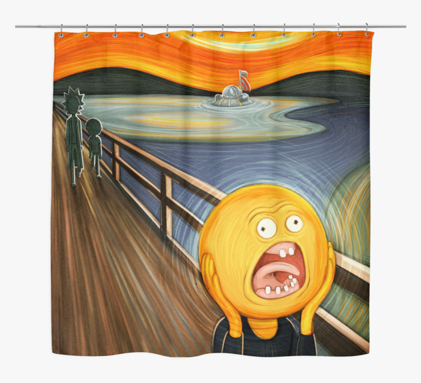 Rick And Morty Screaming Sun Shower Curtain - Rick And Morty The Scream, HD Png Download, Free Download