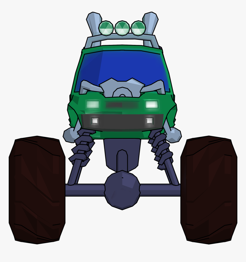 Monster Truck Cartoon Png Clipart Picture Front View - Monster Truck Front View Clipart, Transparent Png, Free Download