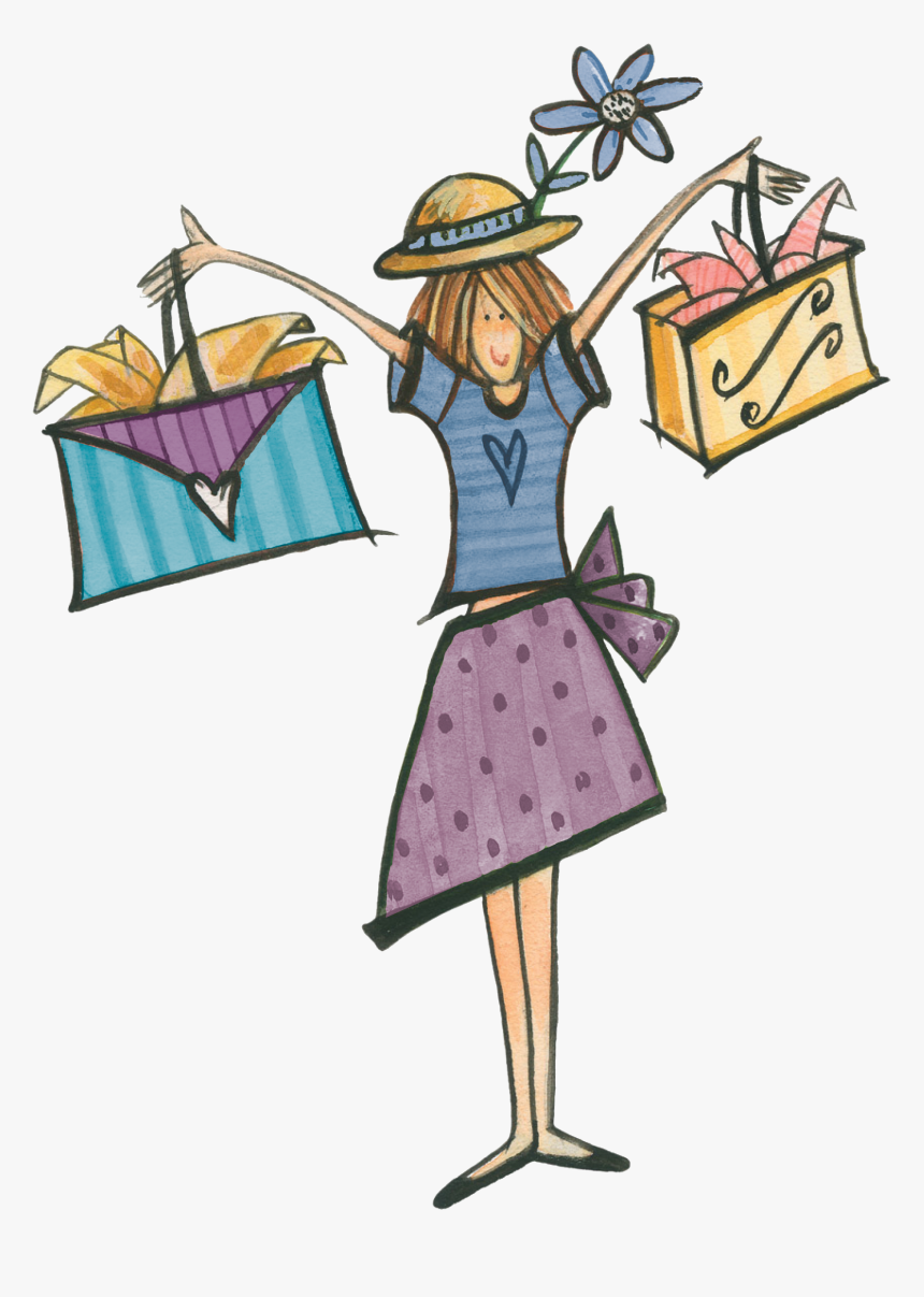 Jewish Community Center - Funny Shopping Girl, HD Png Download, Free Download