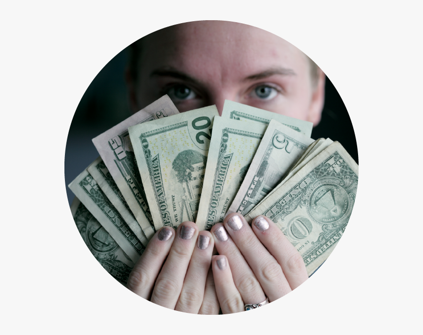 Person With Cash In Front Of Face - Does It Mean When Your Hand Itches, HD Png Download, Free Download