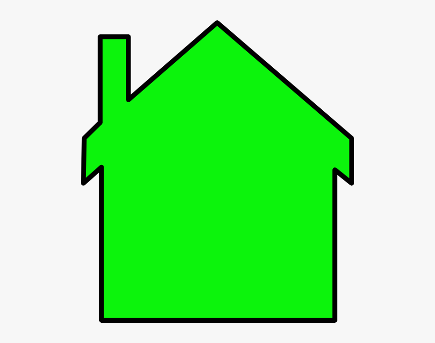 Bright Green House Svg Clip Arts - Clipart House Outline Green, HD Png Download, Free Download