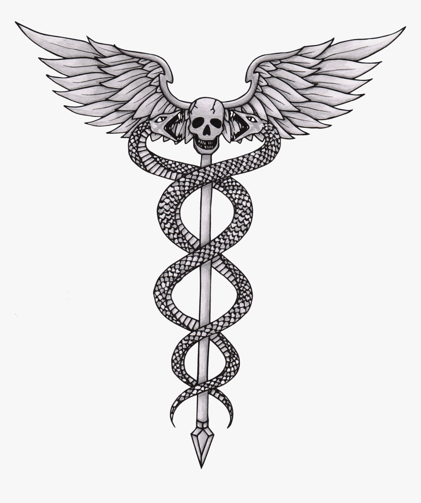 Sean Middleton - Caduceus Tattoo Transparent, HD Png Download, Free Download