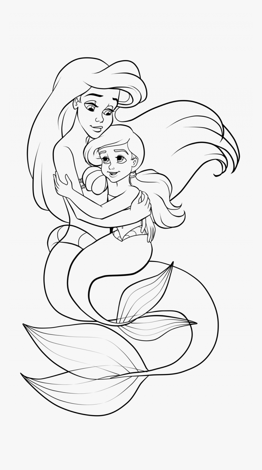 Coloring Page Coloring Page Pages Ariel Little Mermaid - Little Mermaid Melody Coloring Pages, HD Png Download, Free Download